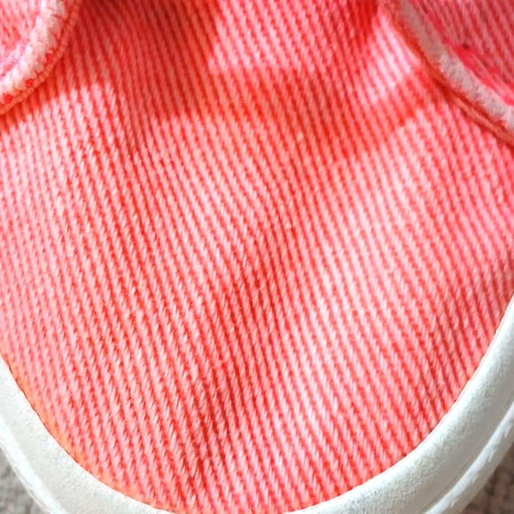 Sperry Pier Wave Light Wash Pink Neon Canvas Shoes Size 9 - Picture 9 of 11
